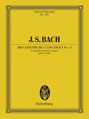 cover image of Brandenburg Concerto No. 4 G major